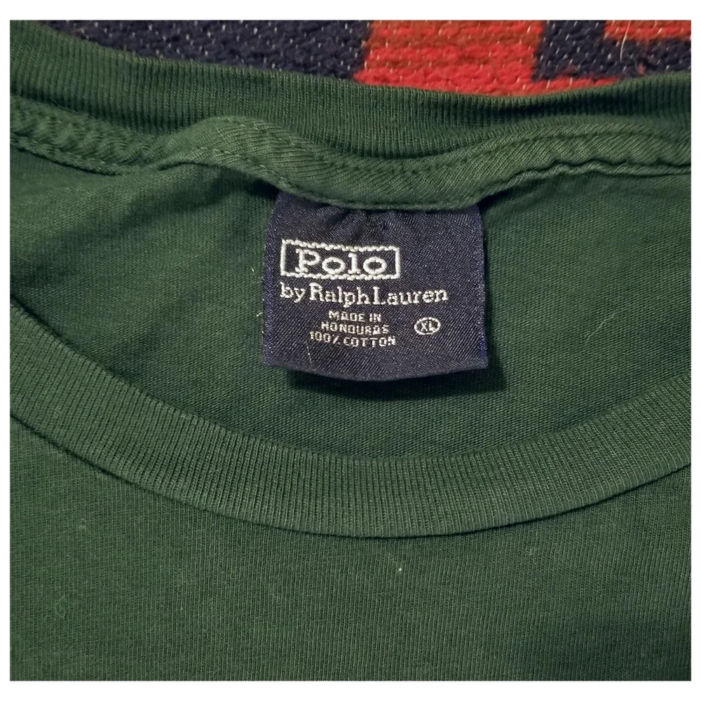 VINTAGE 90'S POLO RALPH LAUREN LONG SLEEVE GRAPHIC TSHIRT- MEN'S SIZE XLARGE